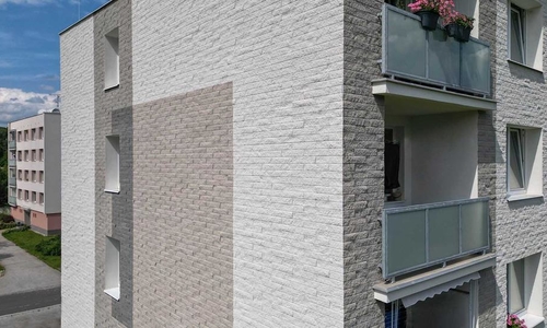 Fotografie realizací fasád pro bytový dům